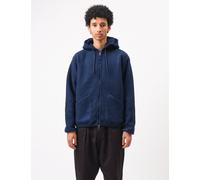 Universal Works Travel Wool Fleece Hoodie - Indigo Blue - Blue / S