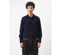 Universal Works Uniform Check Jacket (Cord Seersucker) - Navy Blue - Navy Blue / M