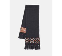 Universal Works Wool Scarf (British Wool) - Navy Blue/Ecru - Navy Blue / OS