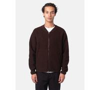 Universal Works Zip Bomber Jacket (Wool Fleece) - Brown - Brown / XXL