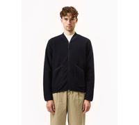 Universal Works Zip Bomber (Wool Fleece) - Navy Blue - Navy Blue / L