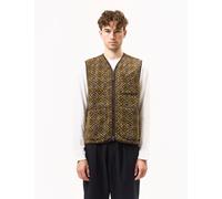 Universal Works Zip Gilet (Geometric Fleece) - Brown - Brown / M