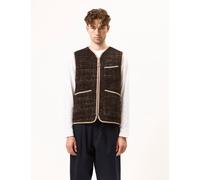Universal Works Zip Gilet (Marble Fleece) - Brown - Brown / M