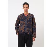 Universal Works Zip Liner Jacket (Studio Fleece) - Navy/Brown - Navy Blue / S