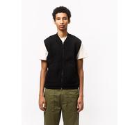 Universal Works Zip Waistcoat (Wool Fleece) - Black - Black / M