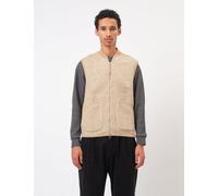 Universal Works Zip Waistcoat (Wool Fleece) - Fawn - Beige / M
