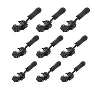 Universal Zip Repair Kit,9 Pcs Zipper Puller Replacement,Black Fix Puller,3 Different Size Quick Install Detachable Pulls Zip Heads No Sewing Required for Jackets,Luggage,Bag,Trousers