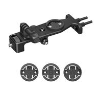 Universally Bike Computer Mount for Outdoor Devices Quick Detach 1 / 4in Screw, 1/4 Hole, 3Prong Interfaces Shockproof Cycling Attachment for Gear Easy Install Metal Frame Smooth Travel