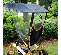 Universally Fit Electric Wheelchair Sunshade Canopy, Adjustable Outdoor Umbrella Holder Folding UV-Proof Rainproof Cover for Most Wheelchairs
