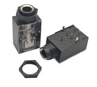 Universals 7Pin Two Channel Sound Jacks 6.35mm Female Sockets For Microphones And Amplifiers Systems TRSs Female Sound Connectors