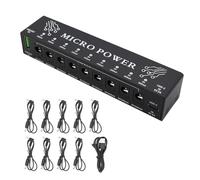 Universals Multiple Output Guitar Pedal Power Supply Light Weight Compacts Overheat Protecting For Homes Studio Studio Grade Multiple Output Power Supply