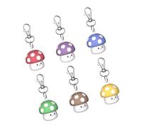 Universals Silicone Lip Gloss Cap Covers 6 Assorted Color Keychain Holder for Secure Cosmetic Protections No Tools Lip Gloss Cap Accessory