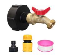Universals Tanks Fittings with 2Inch Thread and 3/4Inch Garden Hose Conversion Set Brass Faucet Quick Connectors Multipurpose IBC Valves Fittings