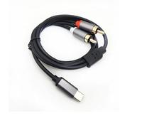 Universals Type C to 2RCA Auditory Cable Supporting Multiple Devices Premium Sound in Various Setting Portable Auditory Cable