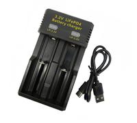 Universals USB LiFePO4 Battery Charging for 14500 18650 26500 Multi Size 3.2V Cells with LED Lights Battery Charging