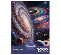 universe 1000 Piece Jigsaw Puzzle Cosmic Galaxy Planet Cardboard Puzzle Adult Puzzles Educational Puzzle Family Jigsaw Puzzles for The Whole Family 38x26cm/1000pcs
