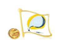 Universe Alien Monster Cat In The Night Golden Metal Flag Lapel Pin Badge