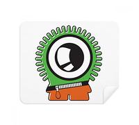 Universe And Alien Green Alien Phone Screen Cleaner Glasses Cleaning Cloth 2pcs Suede Fabric