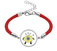 Universe and Alien Yellow Cyclops Lucky Red String Bracelet Rope Bracelet Handmade