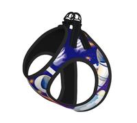 Universe Astronaut Rocket Galaxy Printing Puppy Summer Vest Harness With Reflective,Dog Accessories For Small Medium Large Dogs And Cats