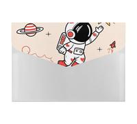 Universe Astronaut Stars Planets Rockets Expanding File Organizer, Multi-Pocket Accordion Folder, Document Storage and Office Supplies