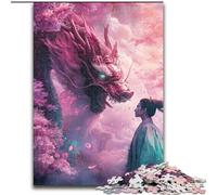 Universe Chinese Dragon Jigsaw Puzzles for Adults, Brain Intelligence Challenge Addictive Toys Birthday Gifts for Age 14+ (26x38cm)