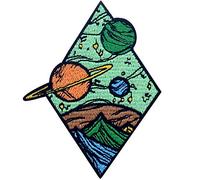 Universe Diamond Space Planets Patch Embroidered Applique Badge Iron On Sew On Emblem