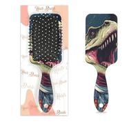 Universe Dinosaur Astronaut Hair Brush Cartoon Animal Wet Dry Air Cushion Hair Brush Plastic Detangler Hairbrush for Kids Adults Back To School Gift Women Men