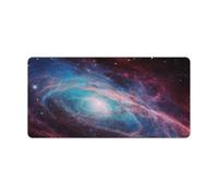 Universe Galaxy Gaming Mouse Mat Large Desk Pad 24 X 12 Inches Non-Slip Rubber Extended Computer Mat Desktop Protector Pad with Stitched Edge for Office Home Keyboard