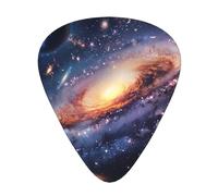 Universe Galaxy Outer Space Printed Custom 12 Pieces Guitar Pick In A Box,The Pick Makes Sound Clear, Ukulele, Electric Bass (0.46 0.71 0.96mm)
