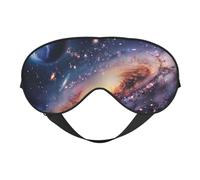 Universe Galaxy Outer Space Printed Eye Mask,Blackout Sleep & Eye Mask for Women,Sleep Mask with Adjustable Strap, Suitable for Both Bedtime and Travel