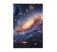 Universe Galaxy Outer Space Printed Wooden Puzzle 300 Piece, Cute Puzzle Game in Plastic Box for Family Entertainment and Brain Training Gifts