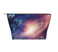 Universe Galaxy Outer Space Prints Cosmetic Bag for Women Trapezoidal Travel Makeup Bags Zipper Toiletry Bag Accessories Organizer