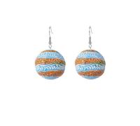 Universe Galaxy Planets Dangle Earrings Moon Earth Mars Jupiter Meteorite Astronaut Astronomy Earrings Jewelry, Resin, No Gemstone