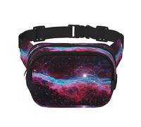 Universe Galaxy Print Waist Pack Fanny Pack Belt Bag for Men Women,Waterproof Adjustable Strap 3 Pockets for Outdoor Travel