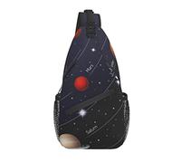 Universe Galaxy Solar System Sling Backpack Chest Crossbody Bag Casual Daypack for Men Women