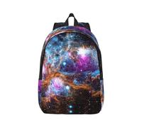 Universe Galaxy Space Canvas Laptop Backpack, Travel Bag, Anti-Water And Ergonomic Straps For College Work, Black, M