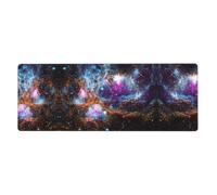 Universe Galaxy Space Gaming Desk Mat, Wide Surface Desk Pad for Keyboard, Mouse and Improved Gaming Stability