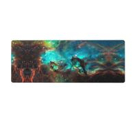 Universe Galaxy Space Gaming Desk Mat, Wide Surface Desk Pad for Keyboard, Mouse and Improved Gaming Stability