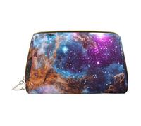 Universe Galaxy Space Leather Hand-Held Zipper Makeup Bag Storage Bag for Miscellaneous Items Pen Case