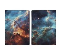 Universe Galaxy Space Passport Holder, ID Card Protector Case Passport Holder with Slot Passports Travel Wallet Document Cover for Women And Men