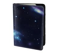 Universe Galaxy Space Print 5.5in Passport Travel Document Wallet Case Stylish Secure Men Women For Travelers, Black, One Size