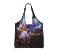 Universe Galaxy Space Print Canvas Tote Bags for Women Reusable Grocery Bag Large Gym Canvas Cloth Pouchportable Shopping Handbag