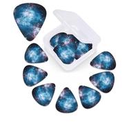 Universe Galaxy Space Print Guitar Picks 12 Pack Guitar Plectrums with Storage Box Bass Picks For Acoustic Guitar Bass Electric Ukulele Includes 0.46mm, 0.71mm, 0.96mm