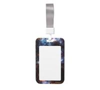 Universe Galaxy Space. Print Id Card Holder,Badge Holder with Lanyard,Work Pass Protector for Office Staff School Nurse