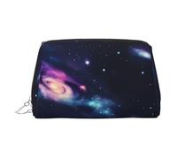 Universe Galaxy Space Print Small Portable Makeup Bag for Women, with 3 Inner Pockets for Travel Daily Use