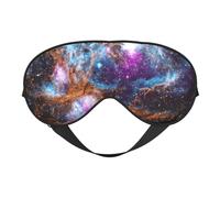 Universe Galaxy Space Print Soft Eye Mask Lightweight Sleep Aid Breathable Blackout Travel Nap Yoga Meditation