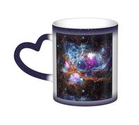 Universe Galaxy Space Print Thermal Color Changing Mug, Ceramic Coffee Cup, Magic Mug for Home Office Cafe