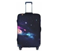 Universe Galaxy Space print Washable Travel Luggage Cover Abstract Colorful Print Luggage Suitcase Protector, White, Small, White, Small