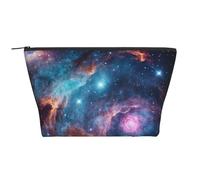 Universe Galaxy Space Prints Cosmetic Bag for Women Trapezoidal Travel Makeup Bags Zipper Toiletry Bag Accessories Organizer